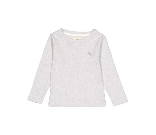 VacVac - Longsleeve, "CARLET" light grey melange, Biobaumwolle GOTS