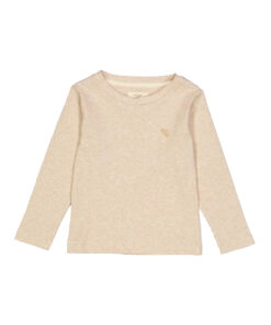 VacVac - Longsleeve, "CARLET" light latte melange, Biobaumwolle GOTS