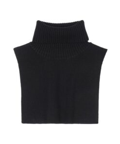 FUB - Neckwarmer, black, Merinowolle