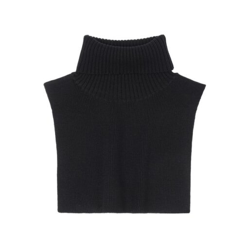 FUB - Neckwarmer, black, Merinowolle