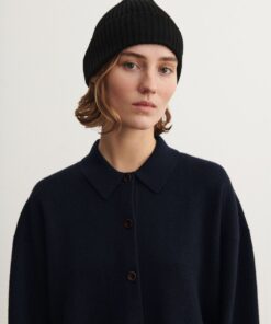 FUB - Beanie, black, Merinowolle