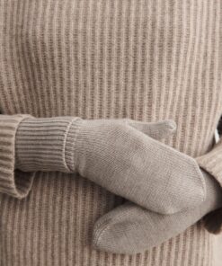 FUB - Handschuhe Fäustlinge, oat melange, Merinowolle