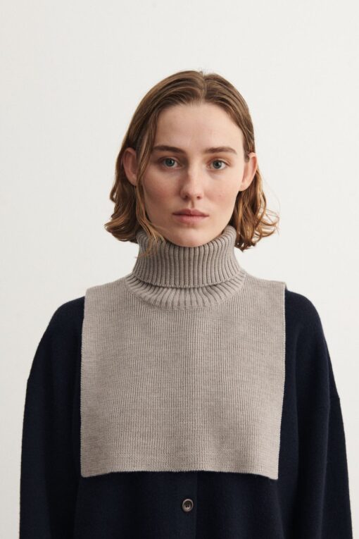 FUB - Neckwarmer, oat melange, Merinowolle
