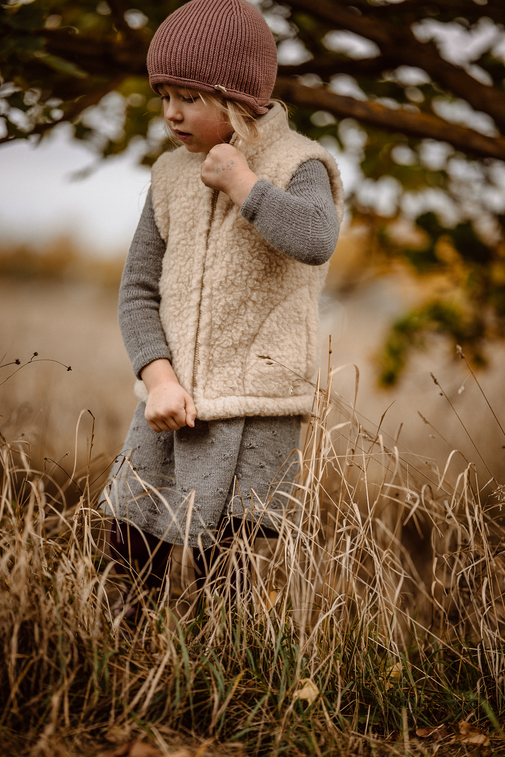 Alwero - Bodywarmer WALKES Junior, Biowolle, Beige – Bild 4