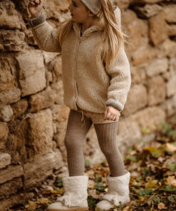 Alwero - Übergangsjacke "KUKU" Junior, Biowolle, SAND BROWN, ultra light