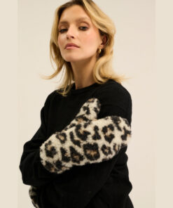 Alwero - Handschuhe, GULLY Adult, LEOPARD WHITE, Biowolle