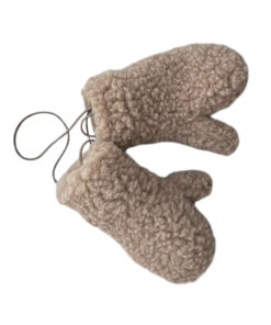 Alwero - Handschuhe "GULLY JUNIOR" mit Band, TAN, Biowolle Ultra Light