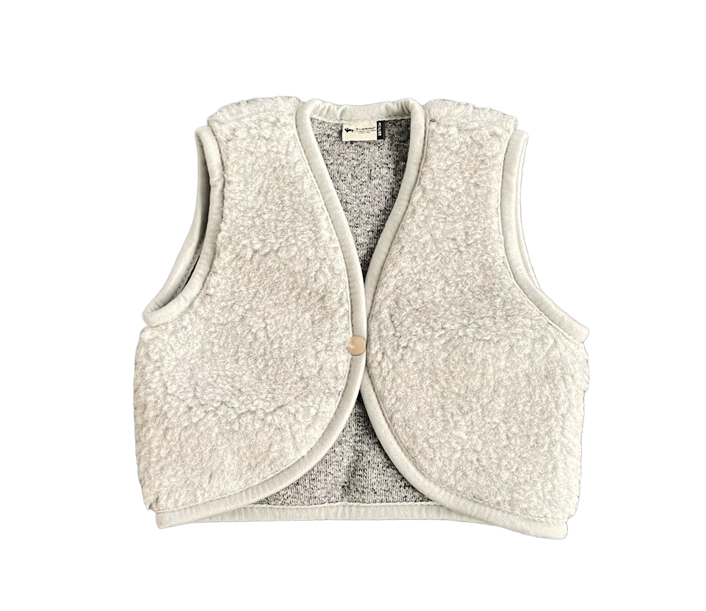 Alwero - Bodywarmer LULU, ultra light, Biowolle, Silver