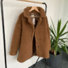 Alwero - Mantel "TEDDY MID" Adult, TEDDY BROWN, Biowolle Ultra Light