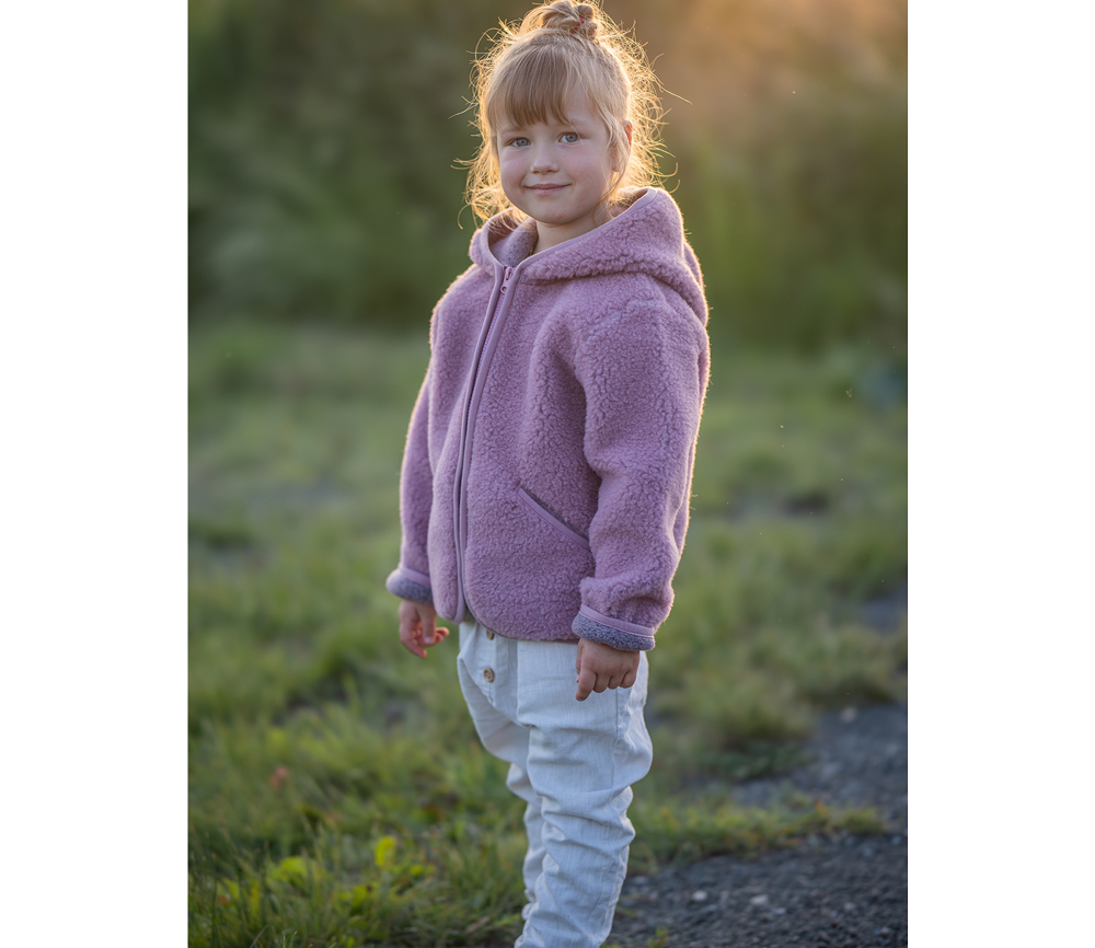 Alwero - Übergangsjacke "YPOS" Junior, Biowolle, VENETIAN PINK, ultra light – Bild 2