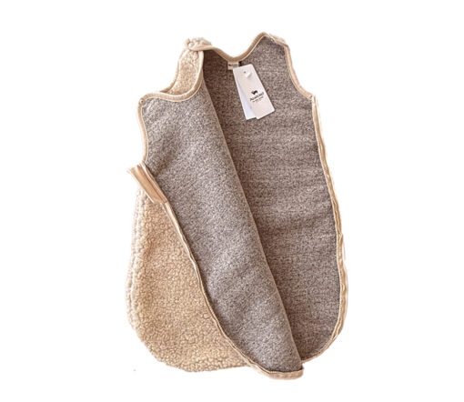 Alwero - Schlafsack ärmellos, SANDY BROWN, Biowolle – Bild 5