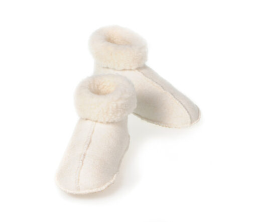 Alwero - Hausschuhe, Booties OLY, Natur, Biowolle – Bild 2