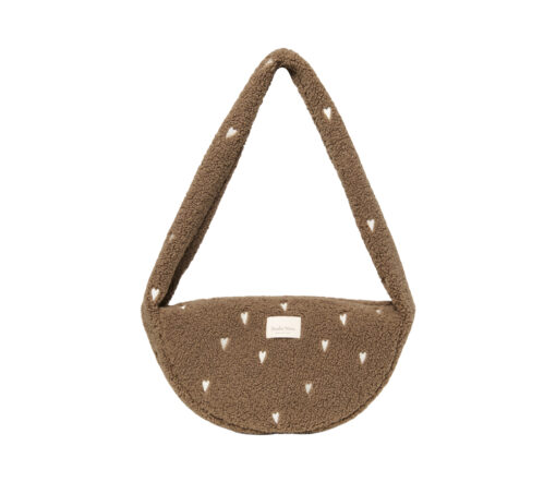 Teddy Hearts Mini Cross Body Bag, Brown
