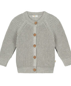 YUKI - Raglan Cardigan, GREY MELANGE, Bio Baumwolle