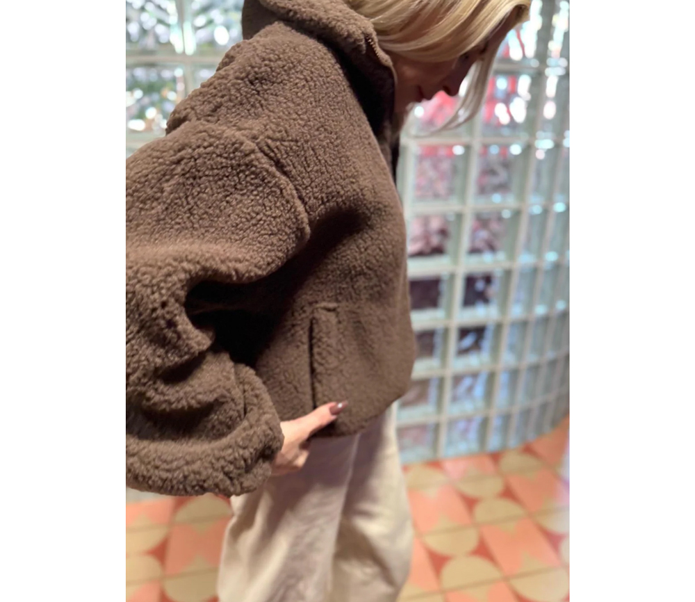 Alwero - Jacke BLANCS, Oversize, CHOCOLATE MARTINI, Biowolle