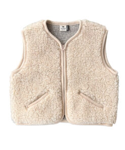 Alwero - Bodywarmer "POS" Junior, Sand Brown, ultra light, Biowolle