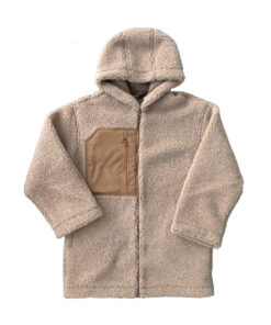 Alwero - Jacke "PATA" Adult mit Kapuze, TAN, Biowolle Ultra Light