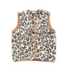 Alwero - Bodywarmer "TYB" Junior, Biowolle, Leopard White (saum braun), ultra light