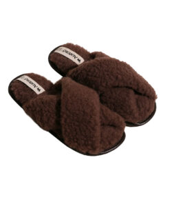 Alwero - Hausschuhe Flip-Flop, TWENN X, Chocolate Martini, Biowolle