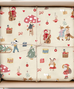 Nellie&Finn - Geschenkpapier "Weihnachten", Einpackpapier creme