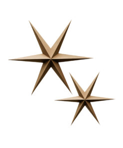 NOORDLIVING - Papiersterne 2er Set, CARAMEL