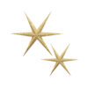 NOORDLIVING - Papiersterne 2er Set, GOLD GLITZER