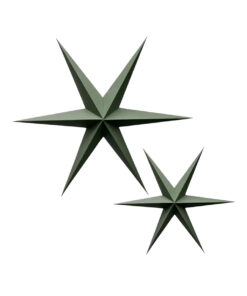 NOORDLIVING - Papiersterne 2er Set, GREEN