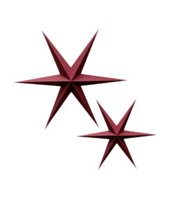 NOORDLIVING - Papiersterne 2er Set, WEINROT