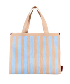StickySis - Shopper "Knitted stripes", marzipan + sky