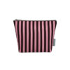 StickySis - Kosmetiktasche "Knitted stripes", chocolate + bubblegum