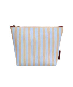 StickySis - Kosmetiktasche "Knitted stripes", marzipan + sky