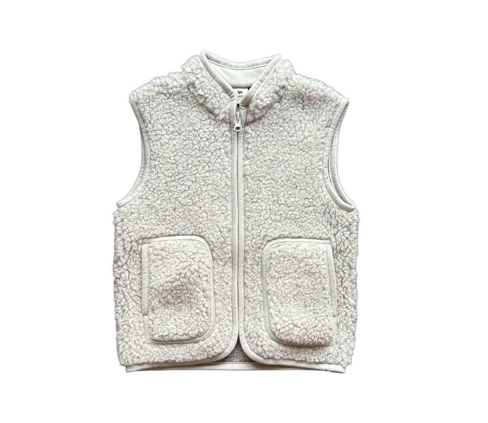 Alwero - Bodywarmer RUDI Junior, Silver, Biowolle