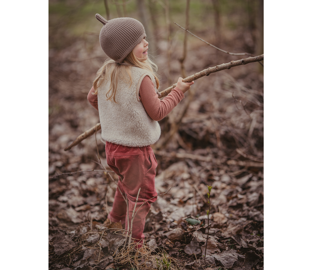 Alwero - Bodywarmer "TYB" Junior, Biowolle, SANDY BROWN mit HERZ, ultra light, SPECIAL EDITION – Bild 4