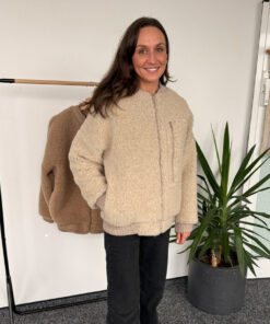 Alwero - Jacke BOMBER 2.0, Sand Brown, Biowolle, ultra light