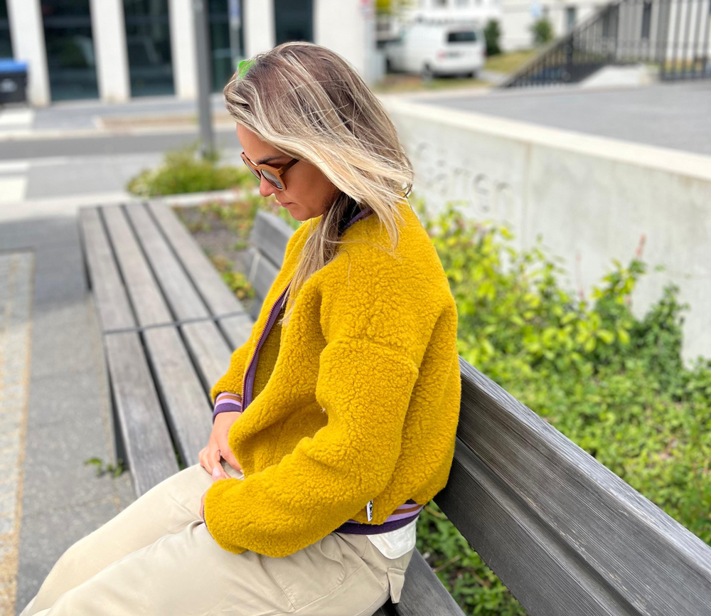 Alwero - Jacke BOOM, Dijon, Biowolle, ultra light – Bild 8