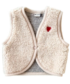 Alwero - Bodywarmer LULU, ultra light, Biowolle, SANDY BROWN mit HERZ, Special Edition