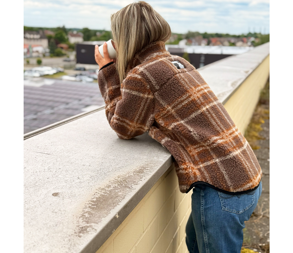 Alwero - Jacke SHERPA, SCOTCH COLD BROWN, Biowolle, ultra leicht – Bild 4