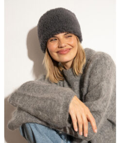 Alwero - Stirnband / Halswärmer VOVO, Anthracite, Biowolle, ultra light