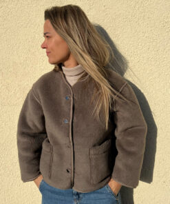 Alwero - LIMITED EDITION, Jacket Women CLOUDY, Biowolle, Mouse