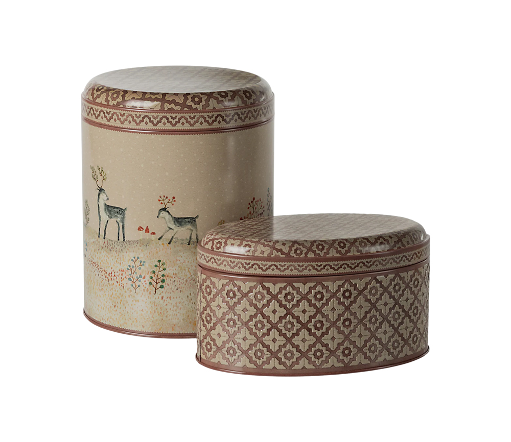 Maileg - Metallbox 2er Set, "Winter wonderland"