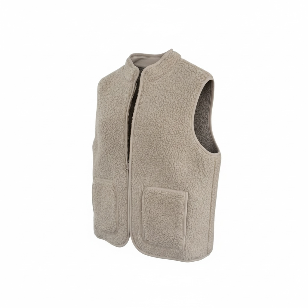 Alwero - Bodywarmer RUDI Adult, Sand Brown, Biowolle ultra light – Bild 5