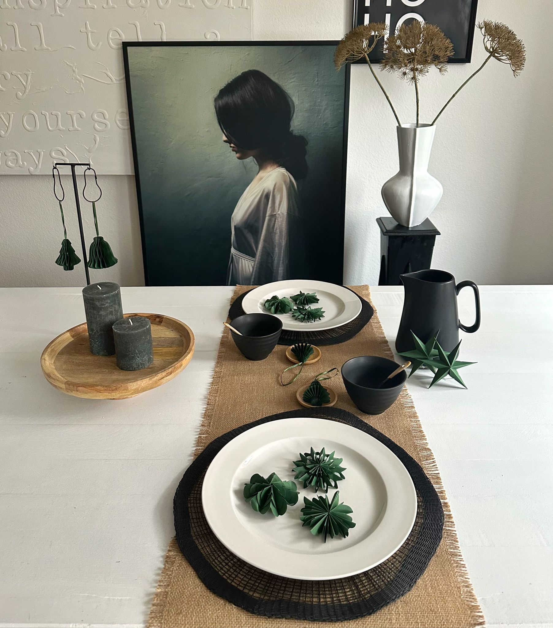 NOORDLIVING - Mini Papiersterne Set mit 2 Stück | GREEN | 12 cm – Bild 2