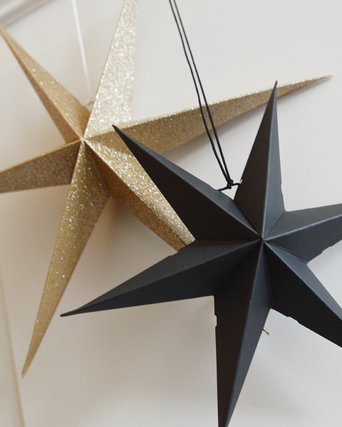 NOORDLIVING - Mini Papiersterne Set mit 2 Stück | GOLD SPARKLE | 12 cm – Bild 2