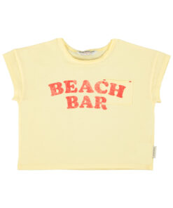 PiuPiuChick - T-Shirt "BEACH BAR", yellow, Biobaumwolle