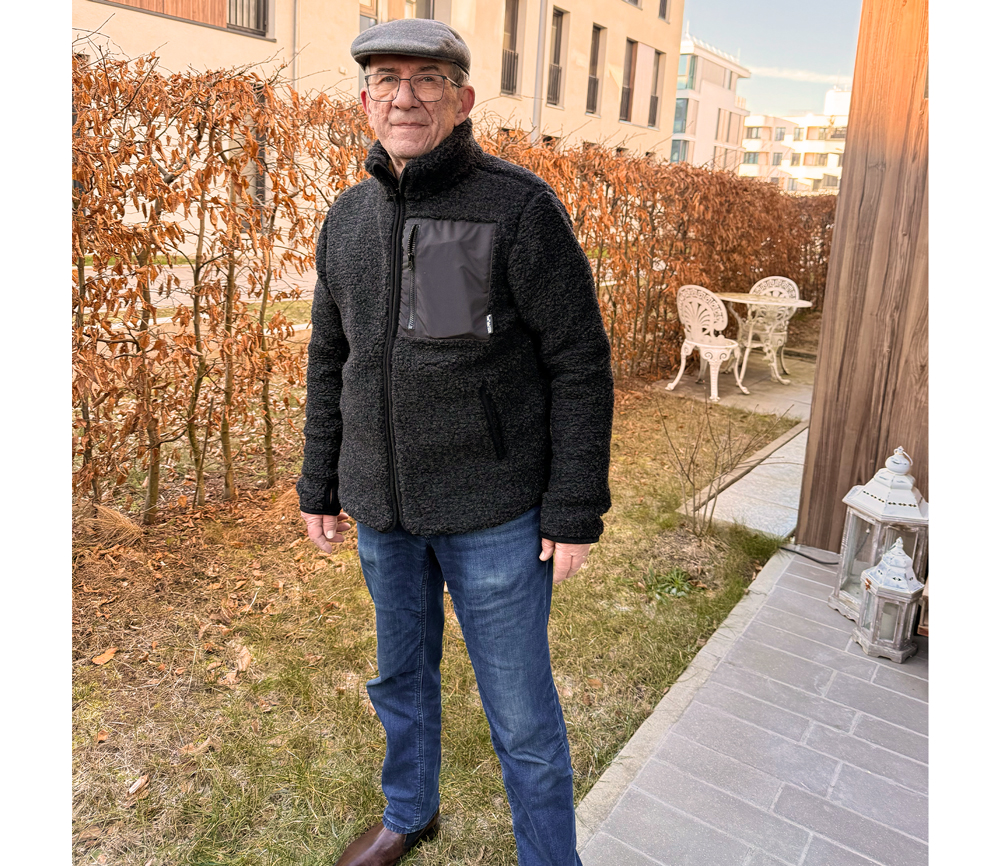 Alwero - Jacke SHERPA, DEEP BLACK, MEN, Biowolle, ultra leicht – Bild 2