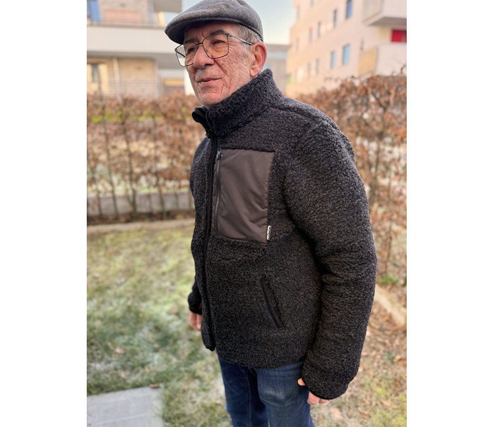 Alwero - Jacke SHERPA, DEEP BLACK, MEN, Biowolle, ultra leicht – Bild 4