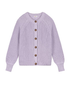 YUKI - Strickjacke Chunky Knit Women, LILAC, Bio Baumwolle