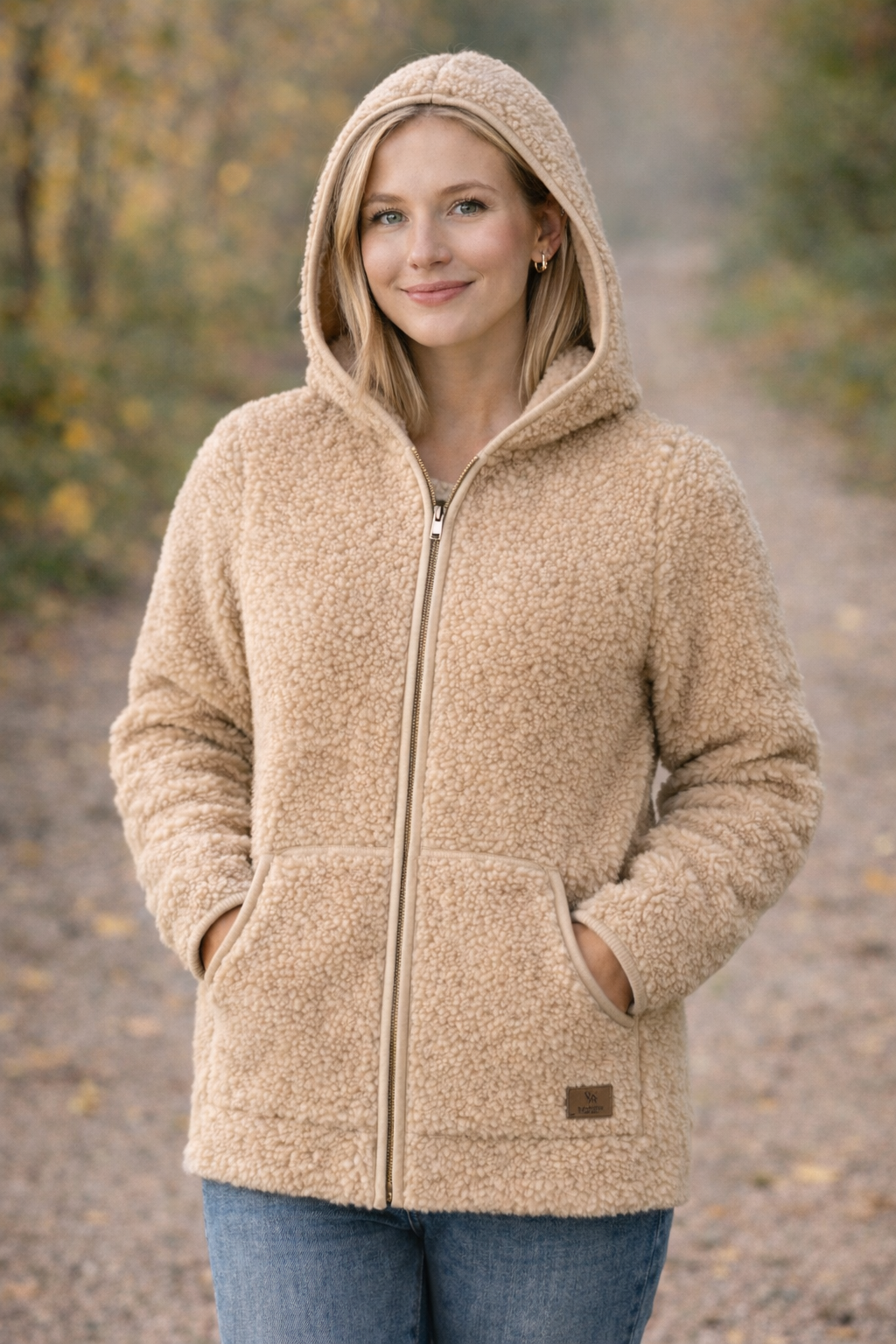 Alwero - Jacke "ALASKEN" Adult, BEIGE, Biowolle Ultra Light – Bild 2