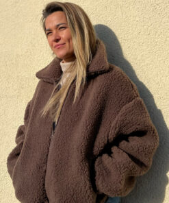 Alwero - Jacke BLANCS, Oversize, CHOCOLATE MARTINI, Biowolle