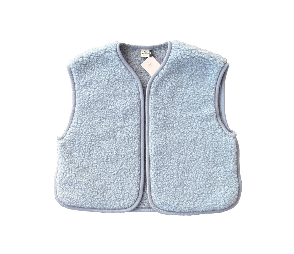 Alwero - Weste "CAMINO" Adult, ICY BLUE, Biowolle Ultra Light